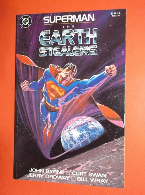Superman: The Earth Stealers - Jerry Ordway Painted Cover - 1988 Tpb Earth Cover
