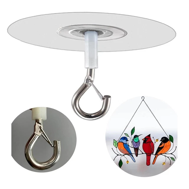 Crochets De Plafond Adhésifs Sans Perçage - Support Jusqu'à 3 Kg Pour Décorations, Carillons, Lampes - 3