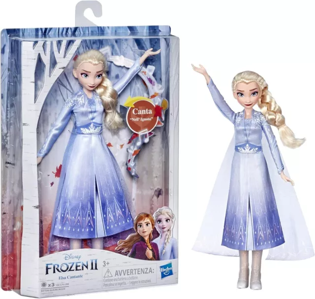 Elsa Frozen 2 che canta abito luminoso alta 30cm Versione Italiana