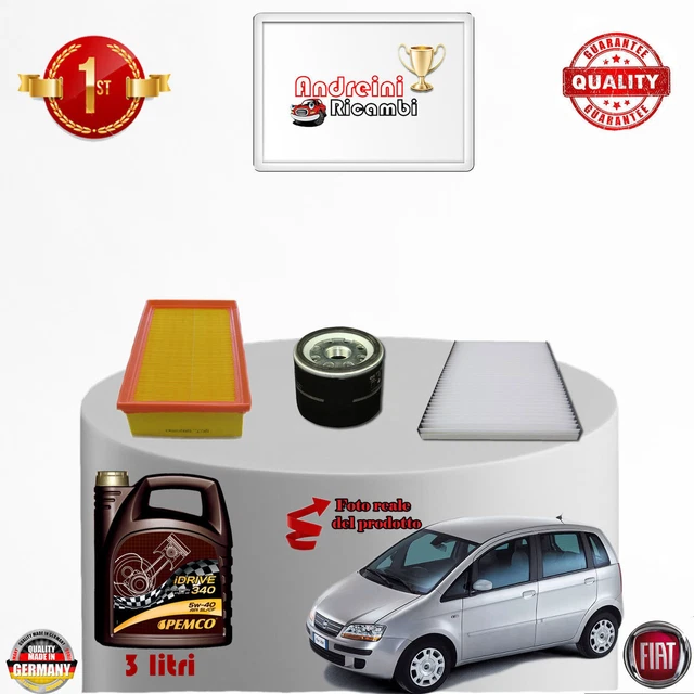 KIT TAGLIANDO Per Suzuki Jimny 1.3 16V 59 KW 80 CV – 2 Filtri + 5 Litri Olio 10W40, Filtri Aria, Olio, Carburante E Abitacolo