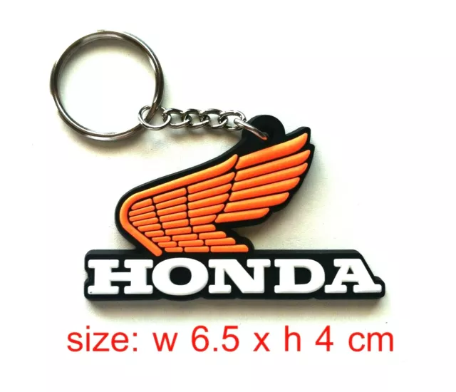 HONDA Rubber classic Motorcycle Wing Keychain / Keyring Collectables cs # 6