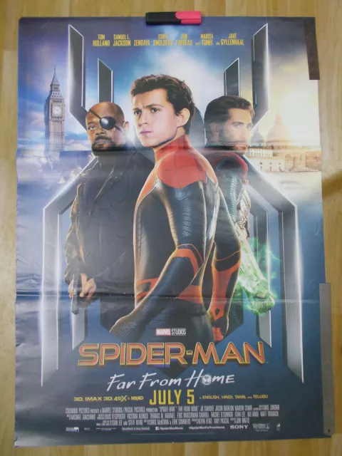 SPIDER MAN (FAR FROM HOME) 2019 tom holland Rare Film Poster India Orig ENG