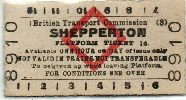 BTC(S) Platform Ticket Shepperton 1d