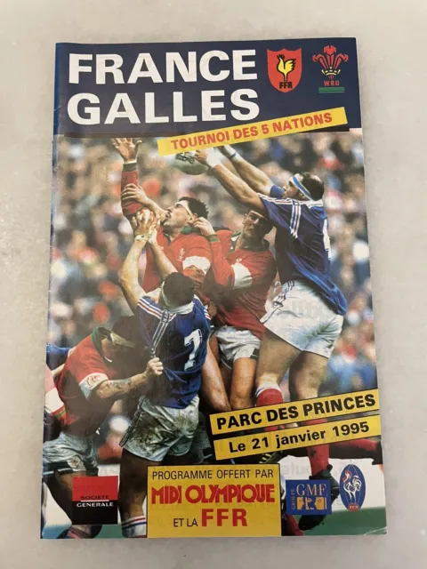 France V Wales 1995 Programme 5 Nations