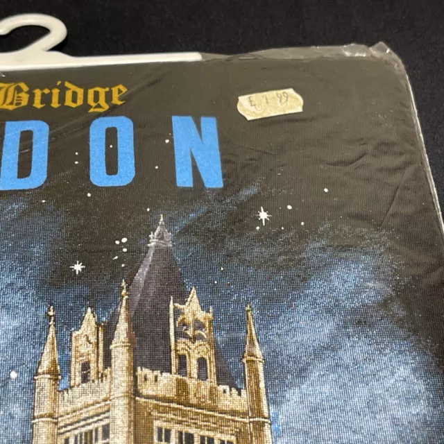 VINTAGE LONDON TOWER Bridge Souvenir Graphic T Shirt Adult Large Black ...