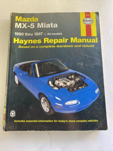 1990-1997 Mx-5 Miata Haynes Repair Manual Softbook
