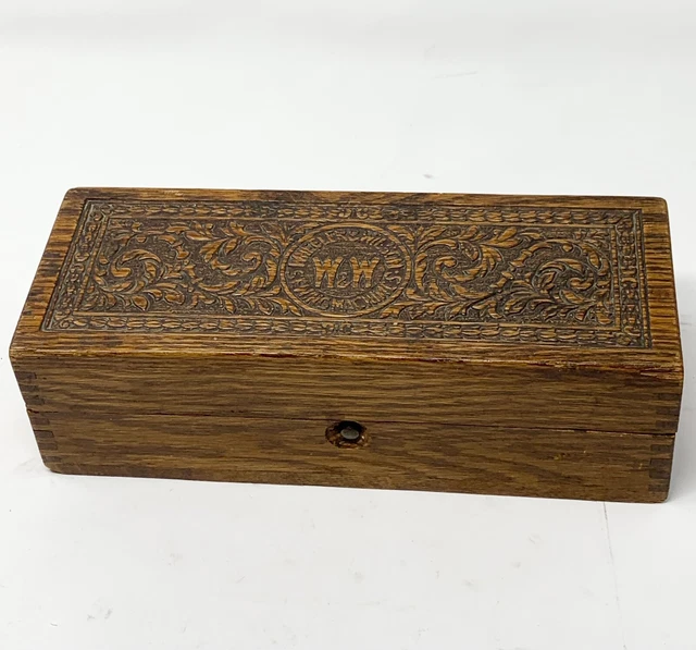 Antique Wheeler & Wilson Sewing Wooden Box W/ Some Vintage/Antique Tools