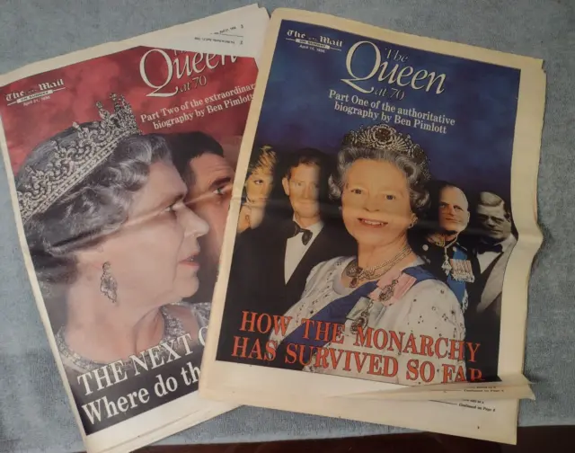 The Queen at 70 UK Daily Mail 2 Part Supplement/1996/Ben Pimlott/Newspaper