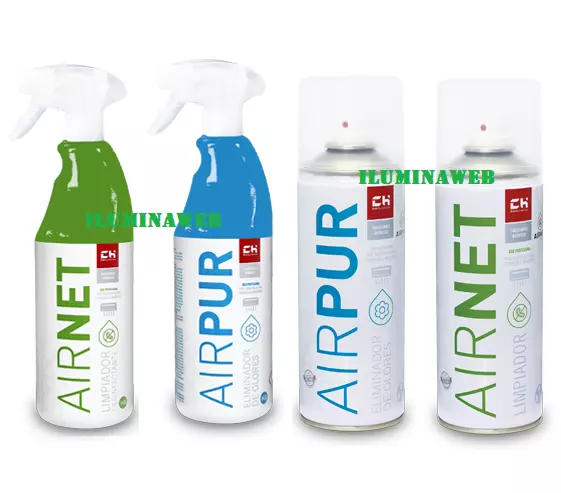 KIT AirPur + AirNet, LIMPIADOR+HIGIENIZANTE Aire Acondicionado,Eliminador Olores