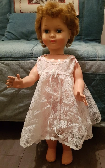 GRANDE POUPÉE BELLA mèche Cathie Disco 50 cm 1980 vintage EUR 70,00 - FR