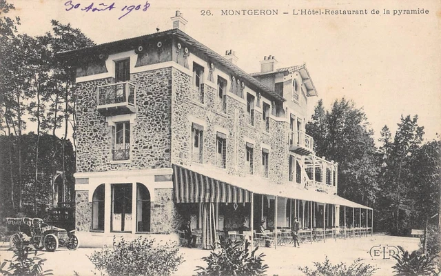 Cpa 91 Montgeron L'hotel Restaurant De La Pyramide
