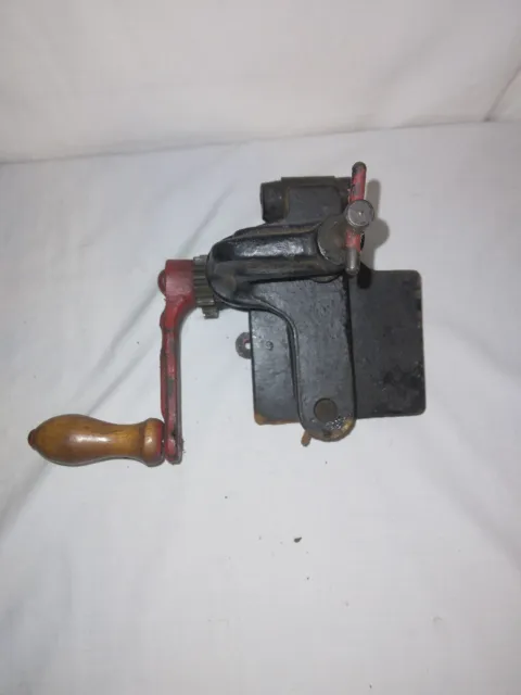 Antique Columbus Coated Corp Hand Crank Pinking Tool for Fabric and Leather