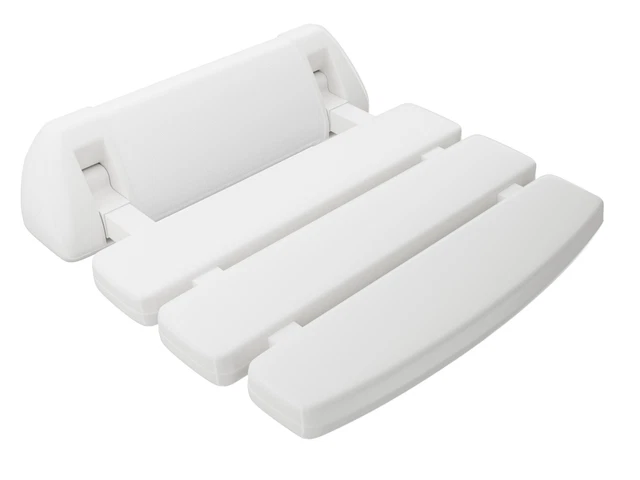 Asiento de ducha de plástico plegable montado en pared SteamSpa SS-C blanco