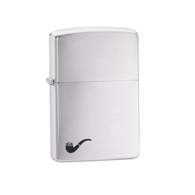 NEW Zippo Windproof Pipe Lighter Brushed Chrome - 200PL
