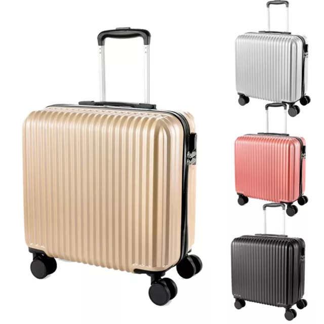 18 Inch Small Cabin Luggage Hard Shell Travel Suitcase Spinner 4 Wheels Case