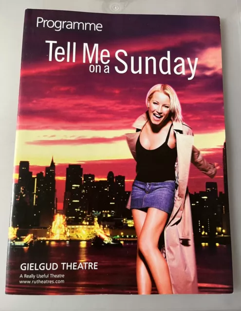 Tell Me On A Sunday Gielgud Theatre London Programme 2003 Denise Van Outen