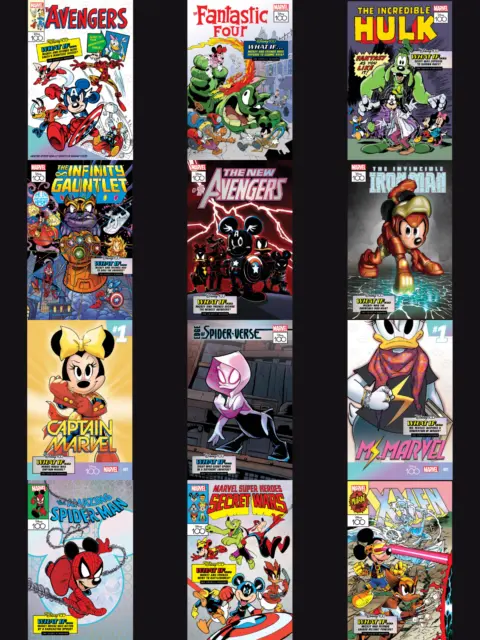 Amazing Spider-Man Disney100 Marvel Variants - Full Set of 12!