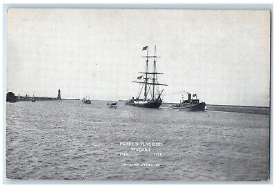 c1910 Perry's Flagship Niagara Erie Pennsylvania PA Unposted Boat Postcard