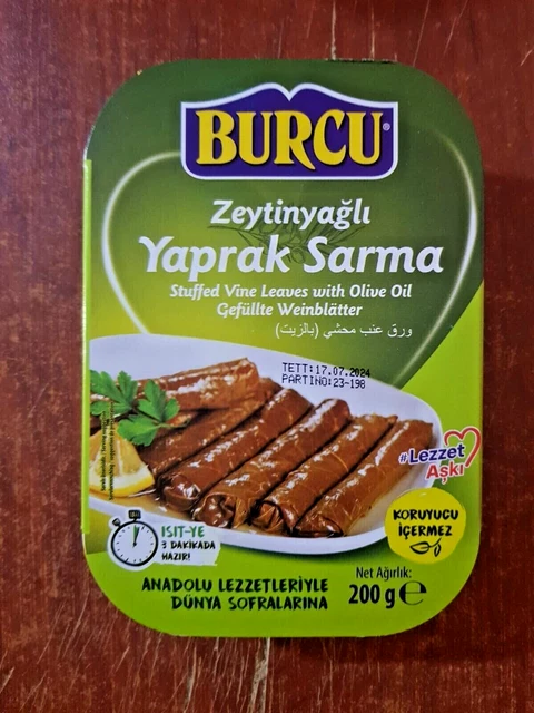 Foglie di vino Burcu Yaprak Sarma Dolma 200gr una porzione