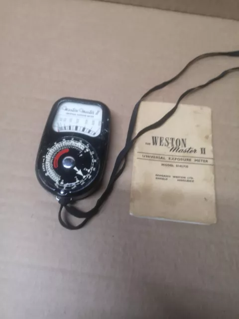 Weston Master II Exposure Light Meter Vintage 2925