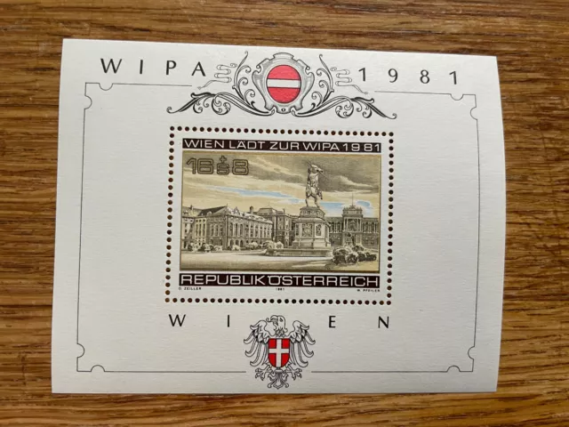 Lot 96, Briefmarken, Österreich, Block "WIPA 1981", gezähnt, postfrisch