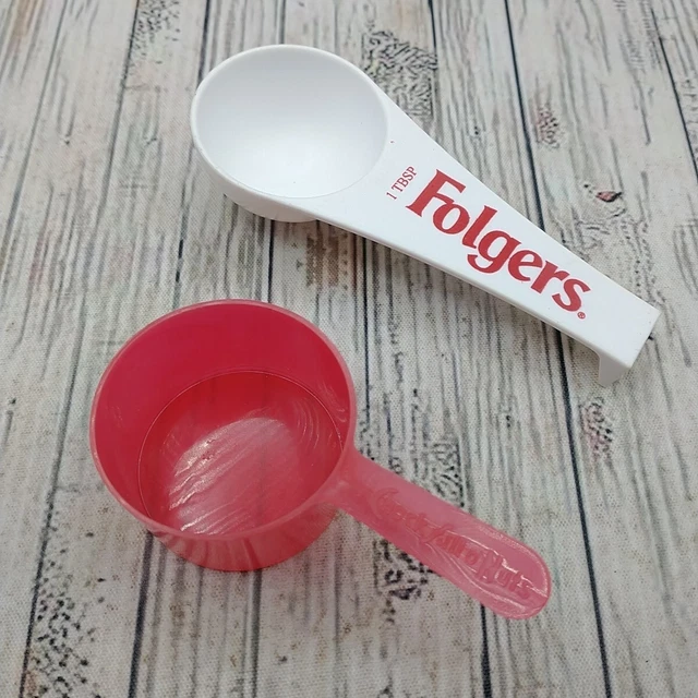 VTG FOLGERS COFFEE Tbsp & Chock Full O Nuts 2 Tbsp Scoop Plastic