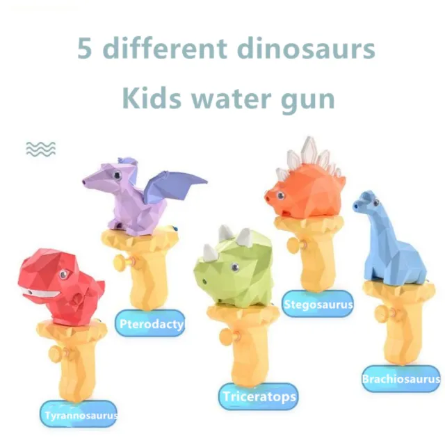Summer Beach Bath Pool Water Pistol Gun Outdoor Kids Cute Squirt Toy Dinosaur f