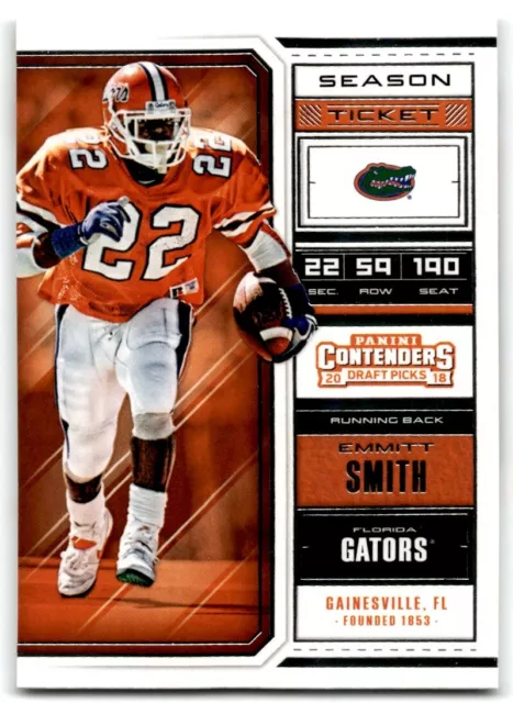 2018 Panini Contenders Draft Picks Emmitt Smith Florida Gators #40