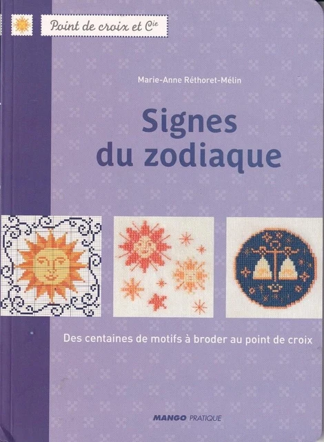 DMC Kit Point De Croix Signe Du Zodiaque Gémeaux – Toile Aïda Marine, Fils Étoile, Motif Emily Peacock