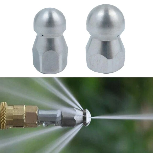 3/8" 1/4'' Pressure Nozzle Washer Male Drain Sewer Rotating Cleaning Pipe T9E9