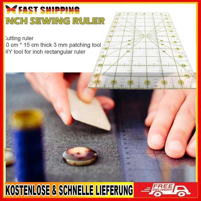 30x15cm Acrylic Patchwork Ruler Transparent Household Sewing Measuring Supplies
