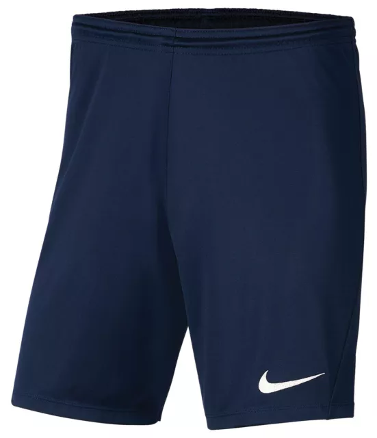 Nike Park IIl Knit Dri-Fit Junior Unisex Football  Gym Sports Soft Shorts Navy