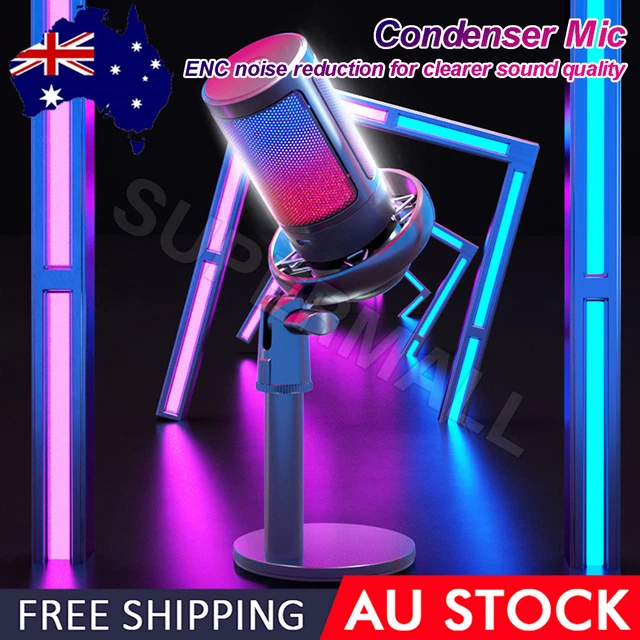 USB Microphone PC Microphone USB Condenser Recording Gaming Stand Desktop OZ