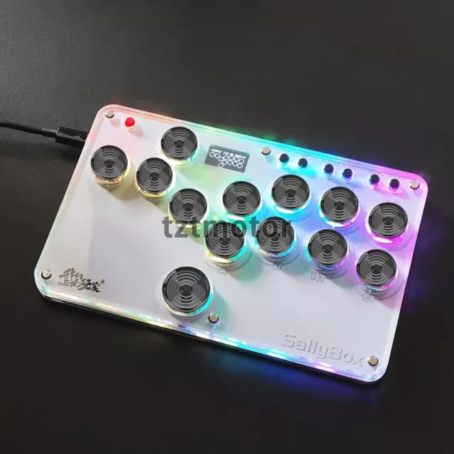 13-Button Sallybox Arcade Controller Fight Stick Controller + Keycaps for Hitbox