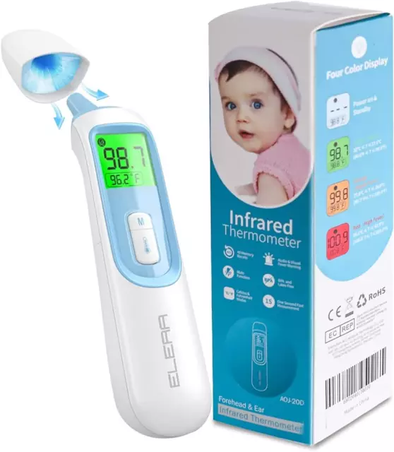 Thermometer for Baby, Infrared Thermometer with Switching Mode of Ear & Forehead