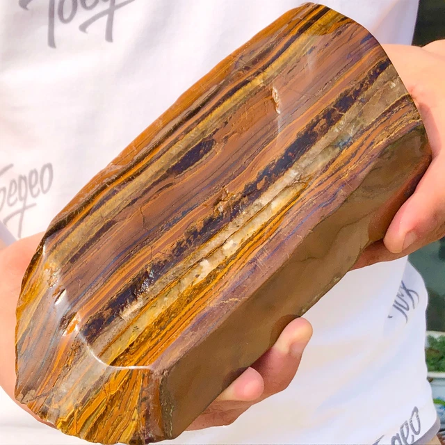 3.84LB Natural Tiger&apos;s Eye Quartz Crystal Rough Mineral Specimen Healing