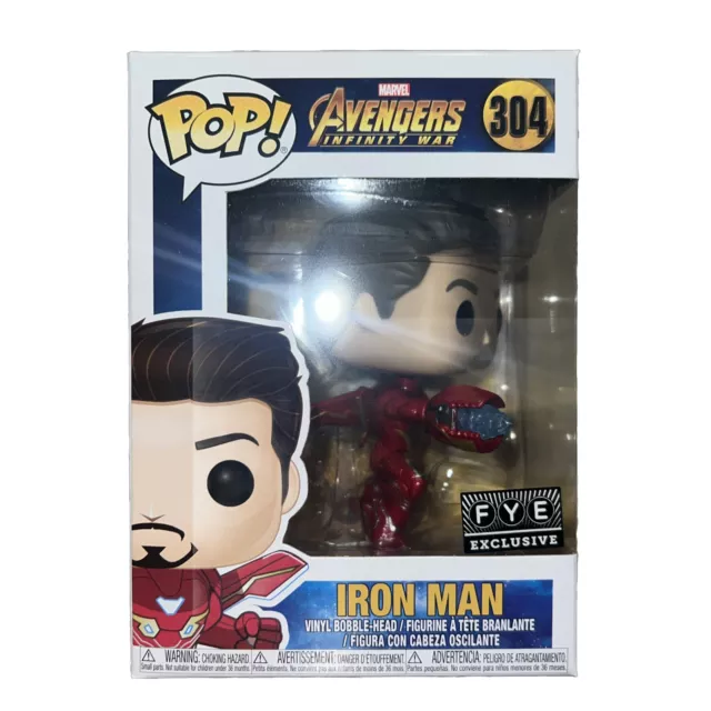 Funko Pop! Marvel Avengers Infinity War Iron Man Unmasked 304 Vinyl Figure MCU