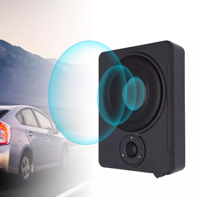 Subwoofer Auto Sottosedile 8"" Bassbox Attivo 600 Watt con Set Cavi Compatti 12V DHL