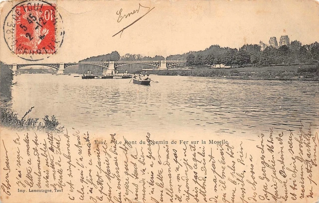 TOULS - le Pont du Chemin de Fer sur la Moselle -