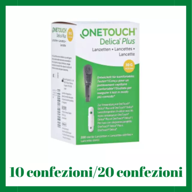 One touch delica Plus lancette pungidito glicemia 10/20 confezioni
