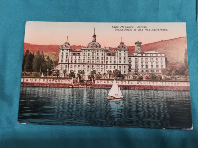 Grand Hotel Des Iles Borromees  Lago Maggiore  Stresa Postcard Vintage