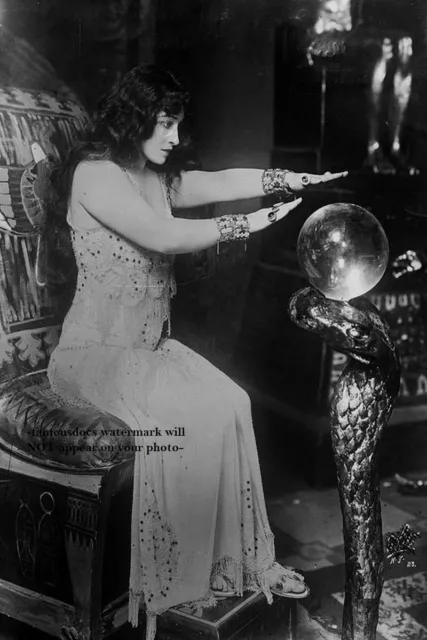 Vintage Mystic Fortune Teller PHOTO Creepy Circus Scary Psychic Gypsy Girl