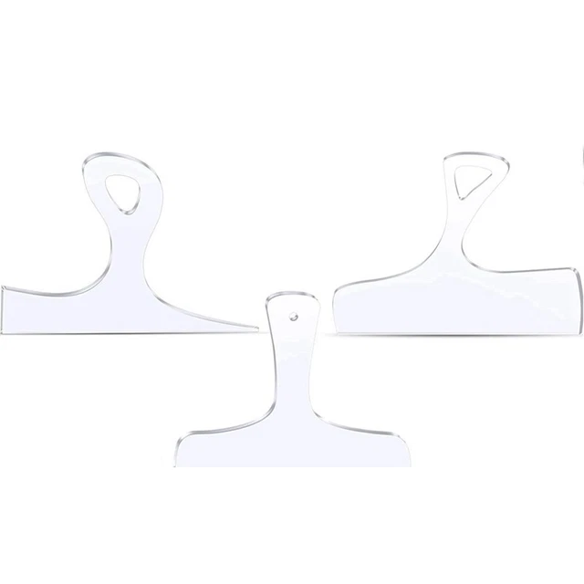 3 pz stencil per tracciamento curvy angolati manico tagliere modello impugnatura tagliere D8A6