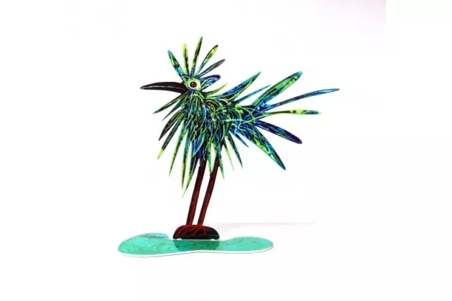 David Gerstein Pop Art Crazy Bird Metal Escultura Corte Láser Acero Envío Gratuito