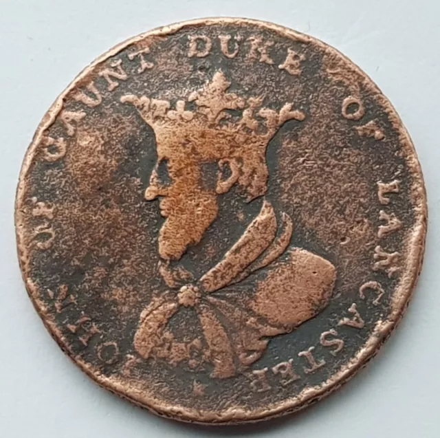 1792 John Gaunt Duke of Lancaster Half Penny