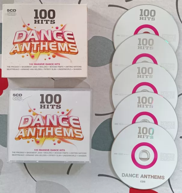 100 Hits Dance Anthems - 5 Disc CD Box Set - Prodigy Basement Jaxx Moloko Shamen