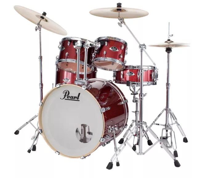 Pearl Export EXX725SBR/C704 Schlagzeug Drumset 22" Bass Drum Becken Hardware Set