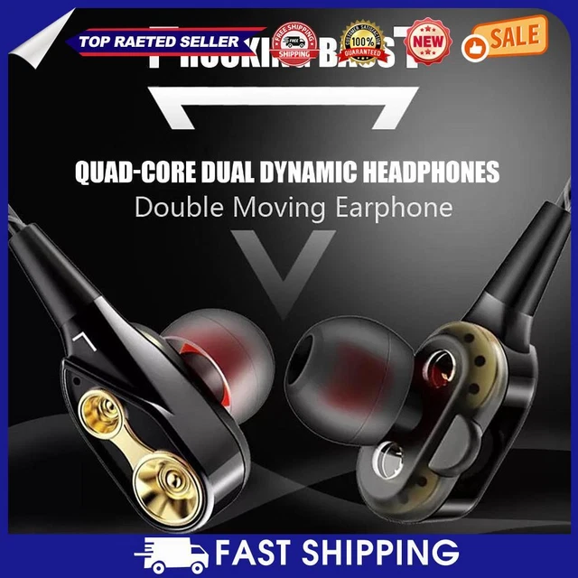 HOT Wired Earbuds with Microphone - 3.5mm Jack with Deep Bass Tangle-Free Cord