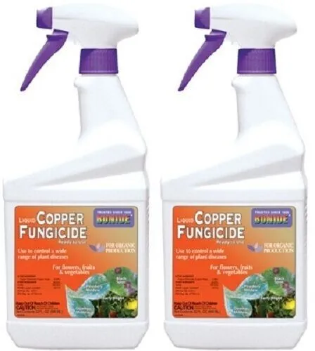 New (2) ea Bonide 775 32 oz Ready To Use Copper Fungicide Garden Disease Spray