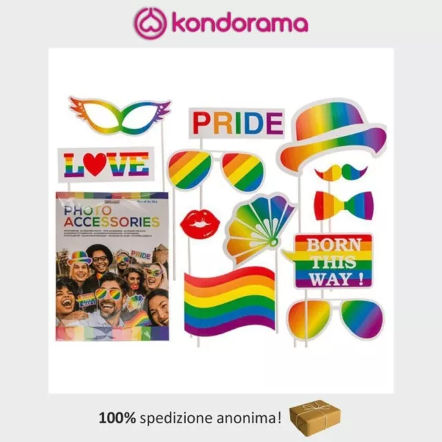 12 accessori arcobaleno divertenti per foto di gruppo orgoglio PRIDE LGBTQ+